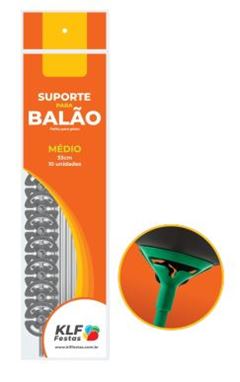 SUPORTE P/ BALAO 33 CM BRANCO 10 UN