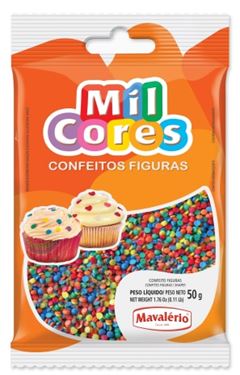 CONFEITO FIGURAS MINI CONFETE 50GR