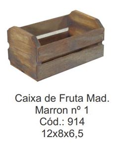 CAIXA DE FRUTAS MADEIRA MARROM N 1 914