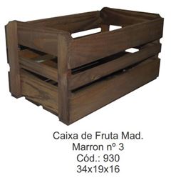 CAIXA DE FRUTAS MADEIRA MARROM N 3 930