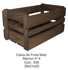 CAIXA DE FRUTAS MADEIRA MARROM N 4 938