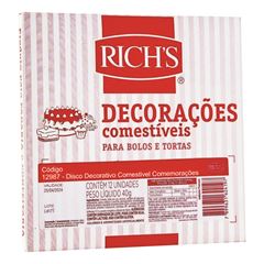 WAFER DECOR.COMEMORACOES RICHS 12 UN