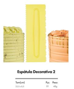 ESPATULA DECORATIVA COD 2 AMARELA 406009