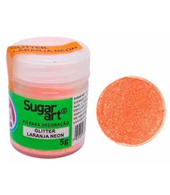 GLITTER P/DECORAR NEON LARANJA 5GR