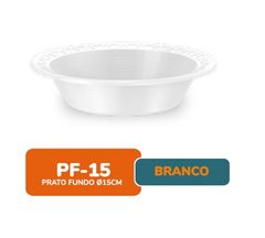 PRATO 15 PLAST PF-15CM FUNDO BRANCO C/10