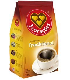CAFE 3 CORACOES TRAD. STAND PACK 500GR