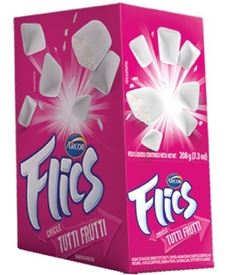 CHICLE FLICS TUTTI FRUTTI 12UN 208GR