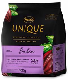 CHOCOLATE UNIQUE GOTAS M AMARGO 53% 400GR