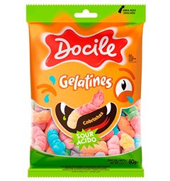 BALA GELATINA DOCILE 80GR COBRINHAS CITR