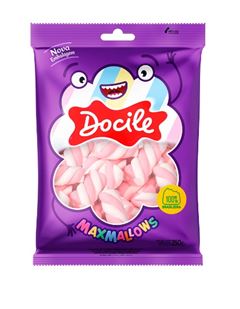 MARSHMALLOW DOCILE 250GR TWIST BCO/ROSA