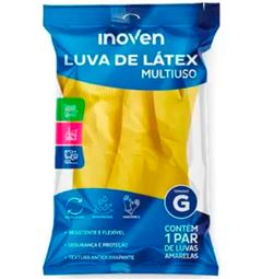 LUVA MULTIUSO SLIM AMARELA G 1PAR INOVEN