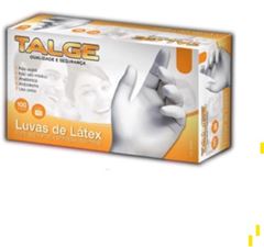 LUVA LATEX DESC TALGE C/PO P 100UN