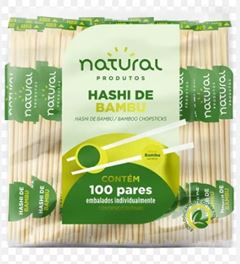 ESPETO BAMBU HASHI NATURAL 21CM 100 PARES