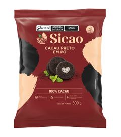 CACAU EM PO SICAO PRETO 100% 500GR